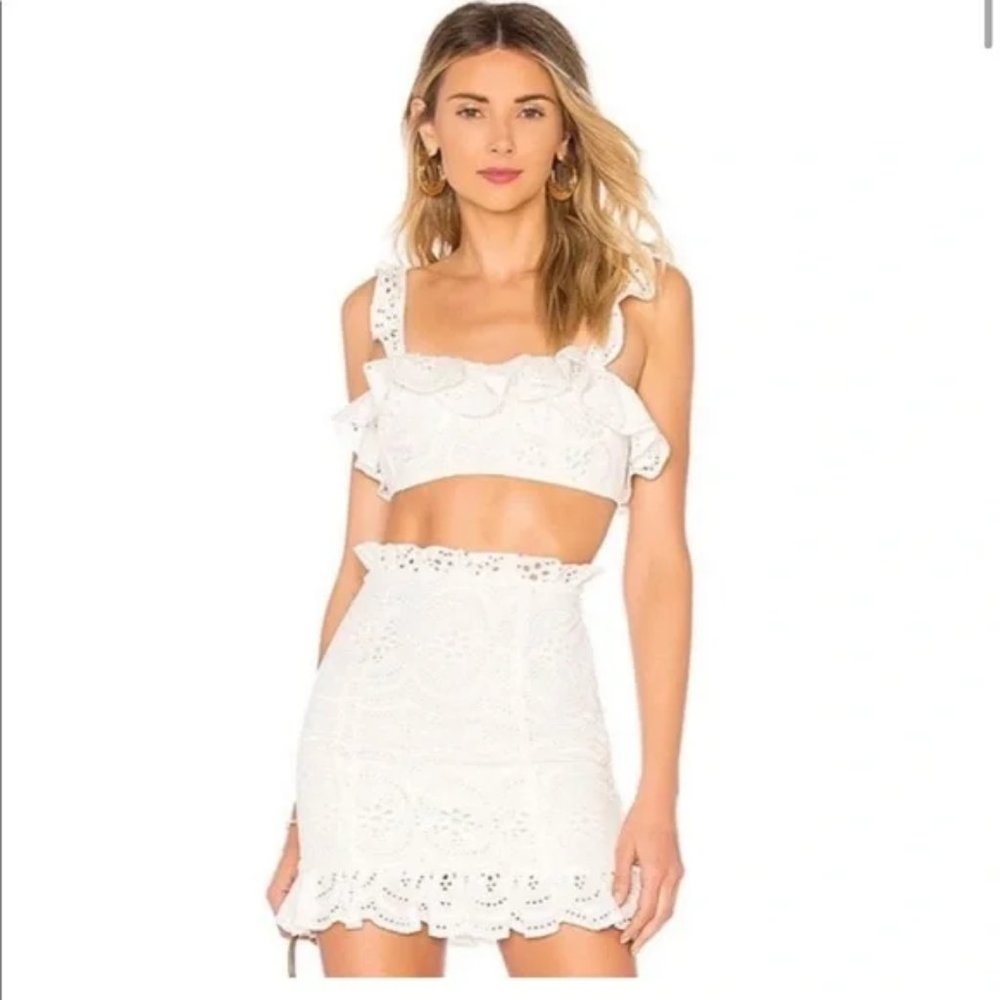 Lovers and Friends Set Charlotte in white eyelet